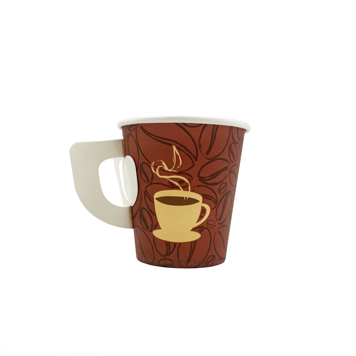 7oz/8oz/9oz Eco-Friendly 210ml/240ml/270ml Custom Printed Paper Cup Disposable Paper Coffee Cup with Handle