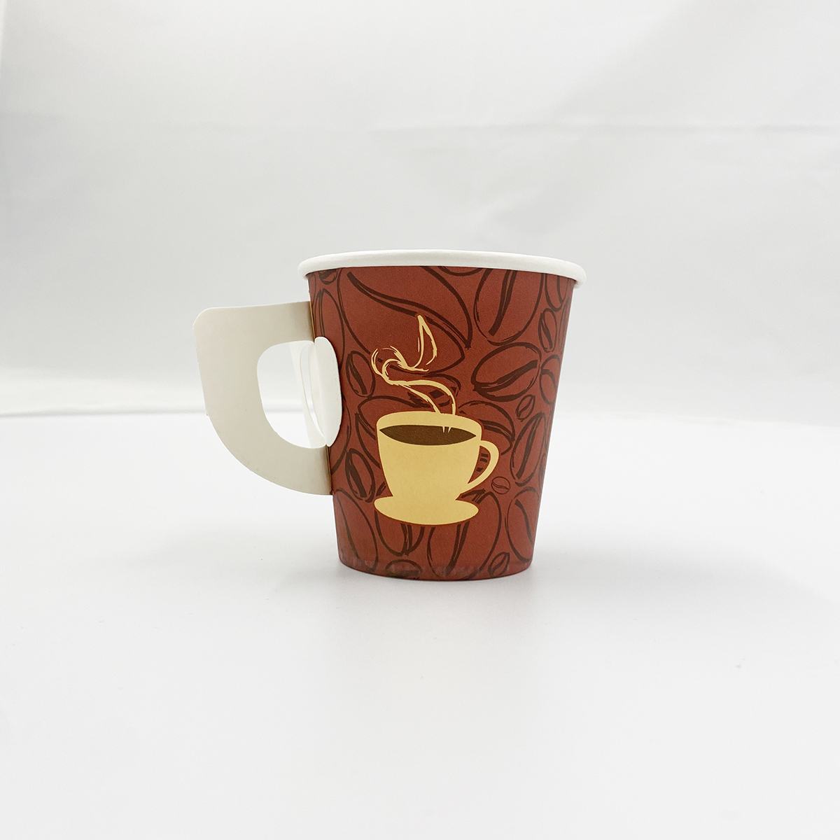 7oz/8oz/9oz Eco-Friendly 210ml/240ml/270ml Custom Printed Paper Cup Disposable Paper Coffee Cup with Handle