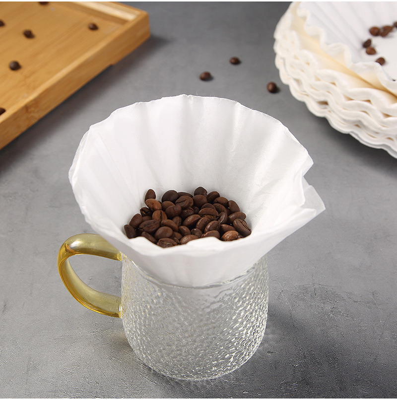 Coffee Accessories 100pcs V-Filter Papers Not Easy to Break Brand Quality V-Shaped Dripper Filters V-Shape Coffee Filter Papers