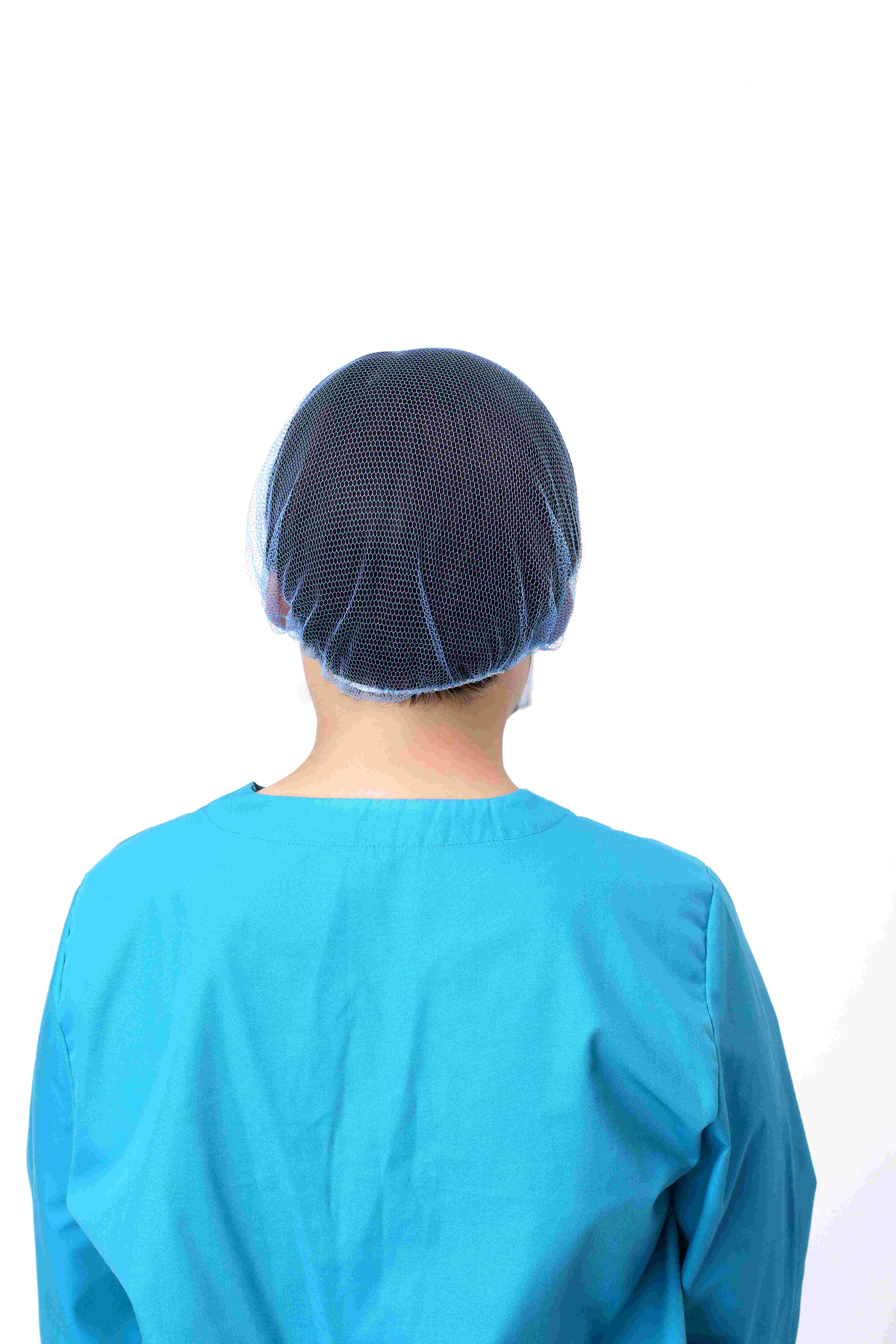 Disposable Hair Net for Men And Women, Nylon Disposable Hair Nets with Elastic Edge, Stretchable Bouffant Caps Disposable Adult Hairnets for General Use, Cooking, Food Service. Unisex, Lightweight, B