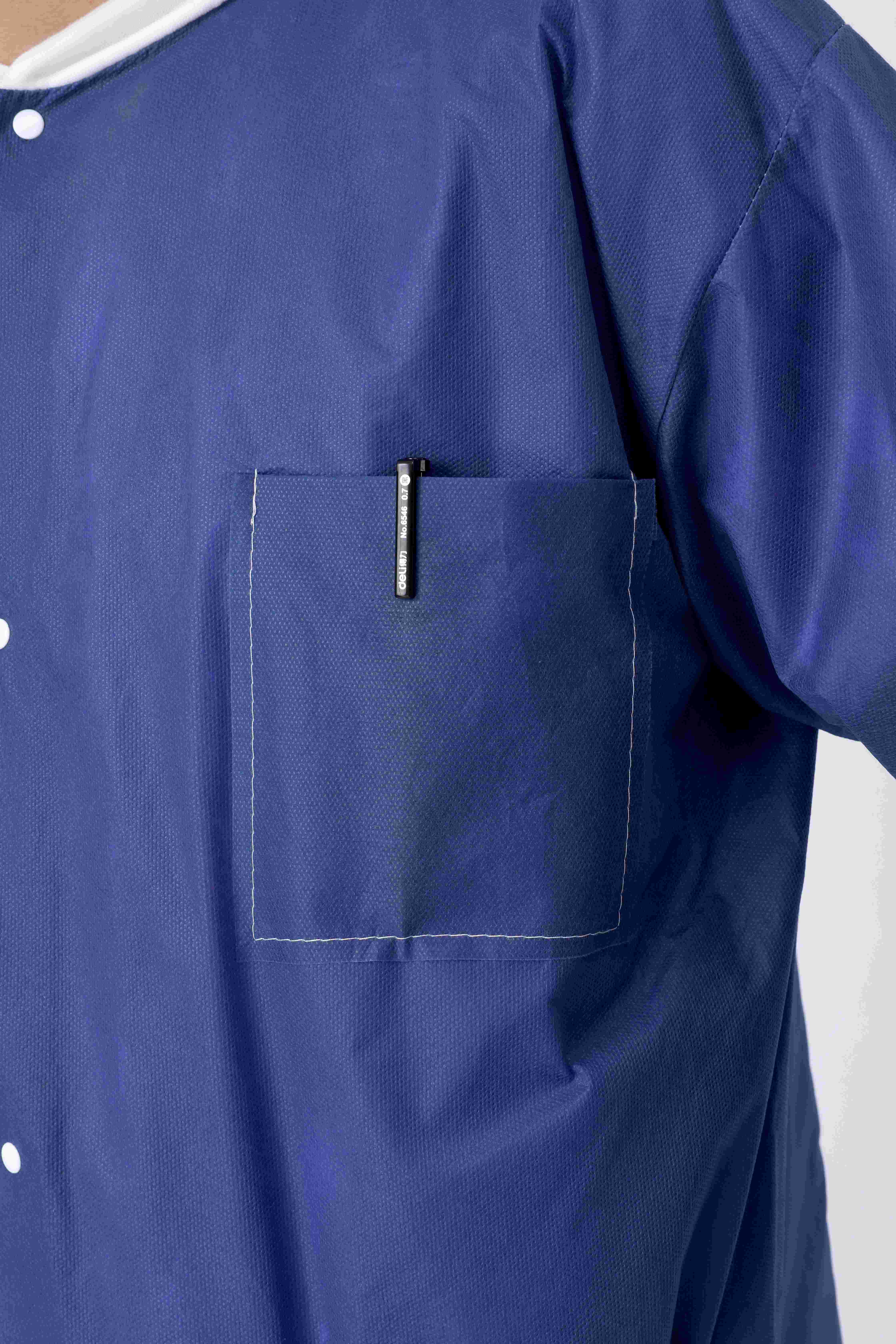 Disposable Lab Coats - Lab Coats for Men And Women - Knee Length Lab Coat with Knit Cuffs And Collar - Medical Lab Jacket for Adults 