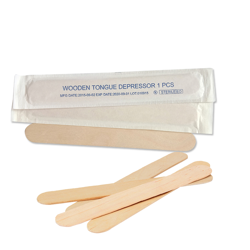 Disposable Sterile Wooden Waxing Spatulas Tongue Depressor Single Packing 