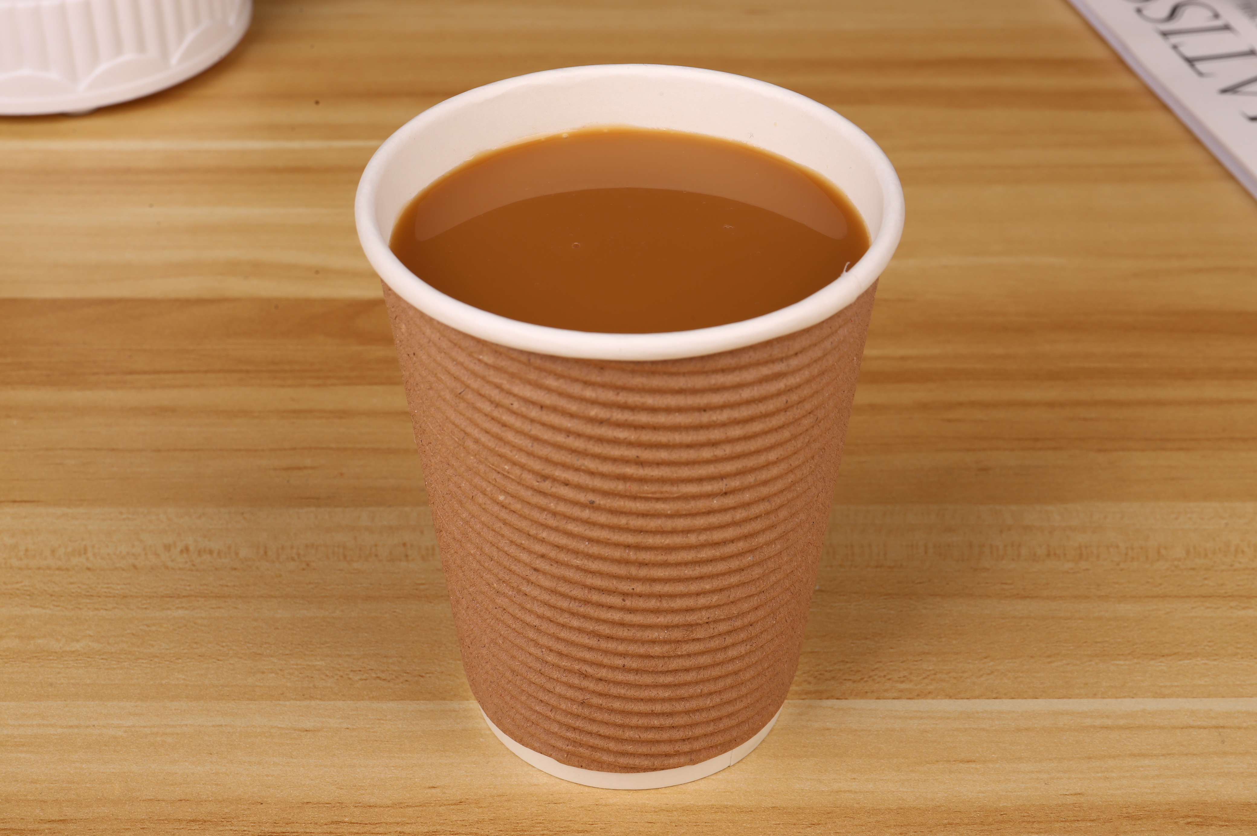 8oz 12oz 16oz Customized Design Paper Cups Disposable Printed Paper Double Wall Ripple Coffee Cups