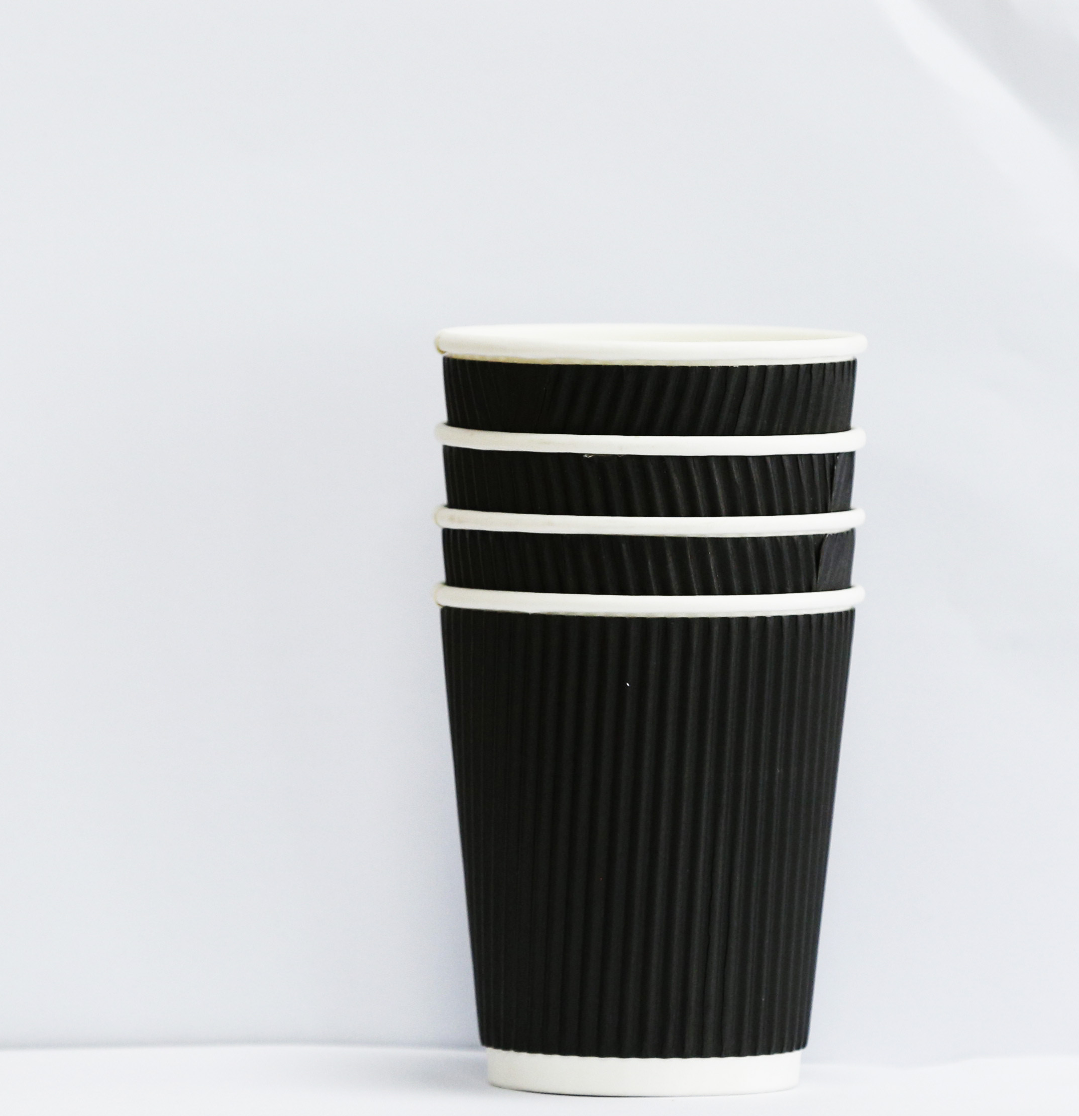 Wholesale Ripple Wall Hot Drinks Takeaway Recycled Paper Cup Kraft Paper Coffee Cup With Lids