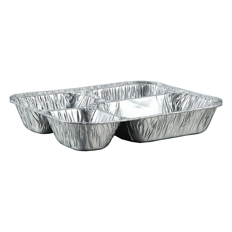 Cheap Disposable School Lunch Tray Aluminum Foil Container