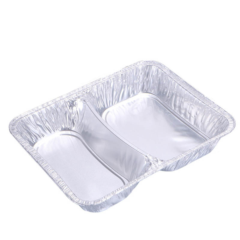 Food Grade Aluminum Tray 3 Compartment Aluminum Foil Container