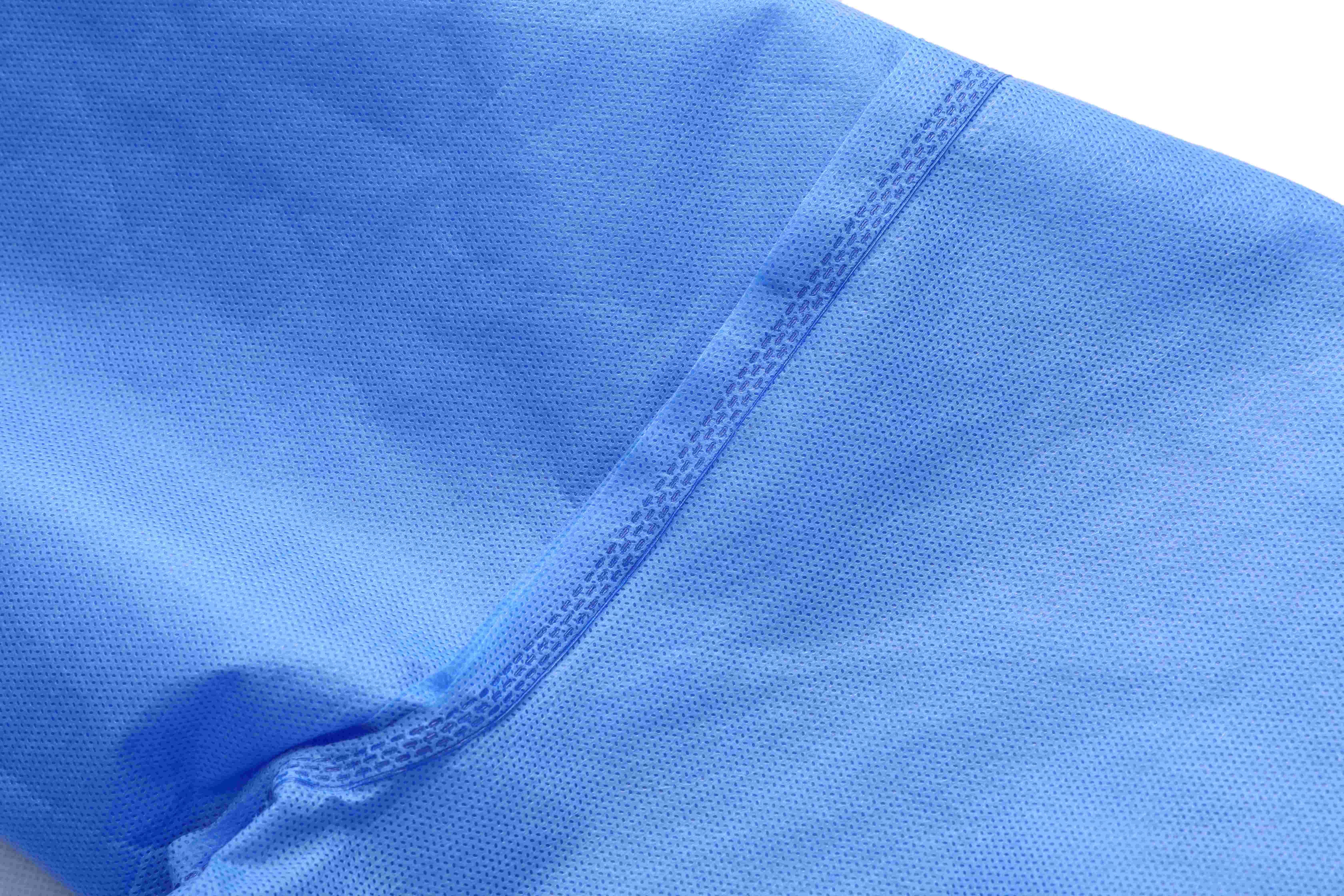 Medical Supply Disposable Isolation Gowns Large, Blue Disposable Gowns with Ties And Knit Wrists, Anti-Static 60 Gsm SMS Disposable Isolation Gown, Unisex Protective Gown Disposable