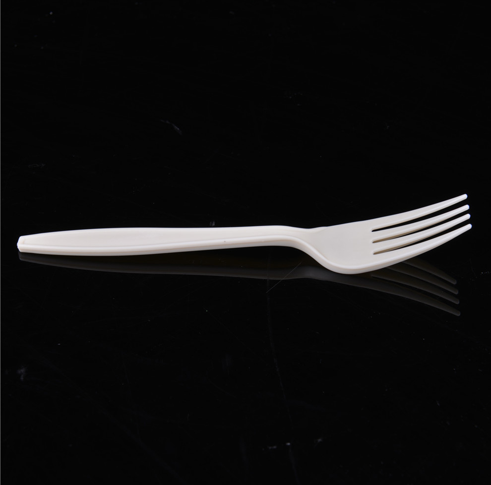 7inch Disposable Biodegradable Environmental Friendly Compostable Cornstarch Cutlery Fork 