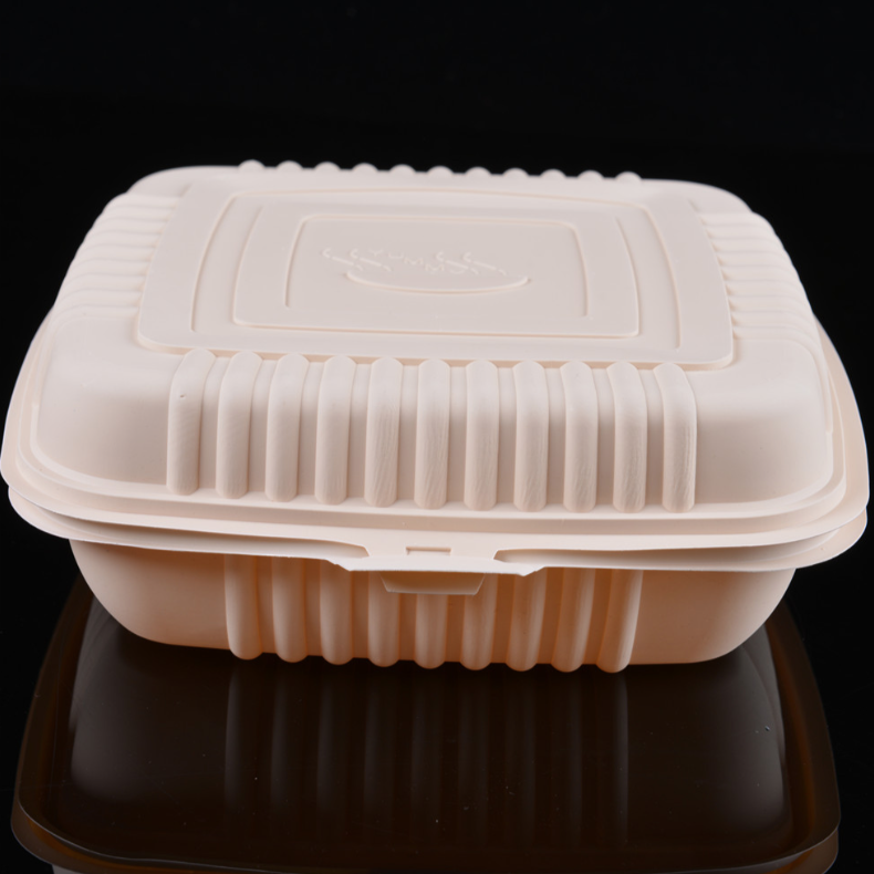 Factory Directly Biodegradable Disposable Plastic Cornstarch Take Away Food Container Lunch Box Food Box