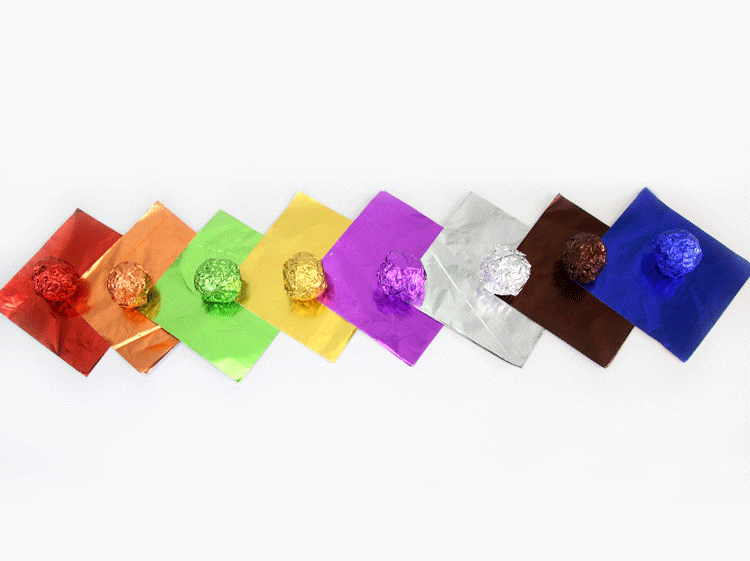 Multicolour Chocolate Bar Wrapper Aluminum Foil Paper Sheet for Chocolate Egg Wrapping Candy Packaging