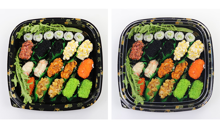 Hot Sale Disposable Square Plastic Anti-Fog Sushi Packaging/Sushi Container Tray