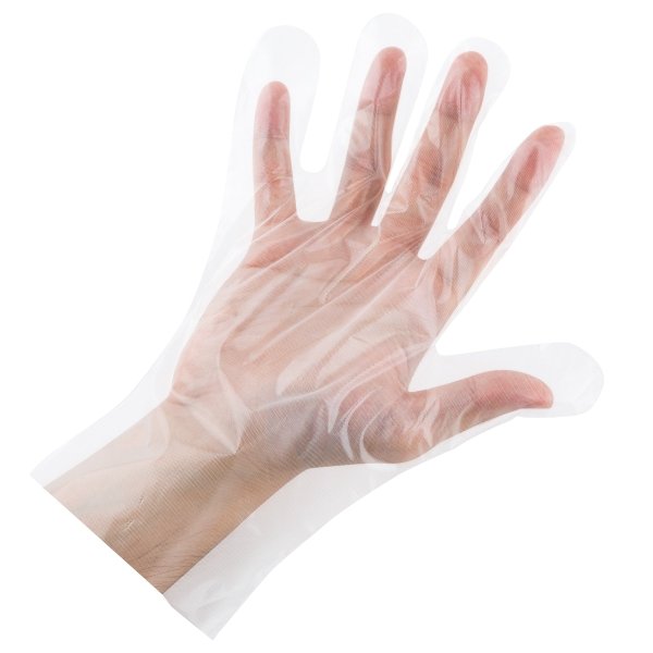 Plastic Gloves Embossed, Premium Cast Polyethylene (CPE), Powder Free, Medium, Clear Perfect Food Handling Gloves | Food Safe Disposable Gloves for Cooking | Bulk Food Safe Gloves | One Size Great Fit