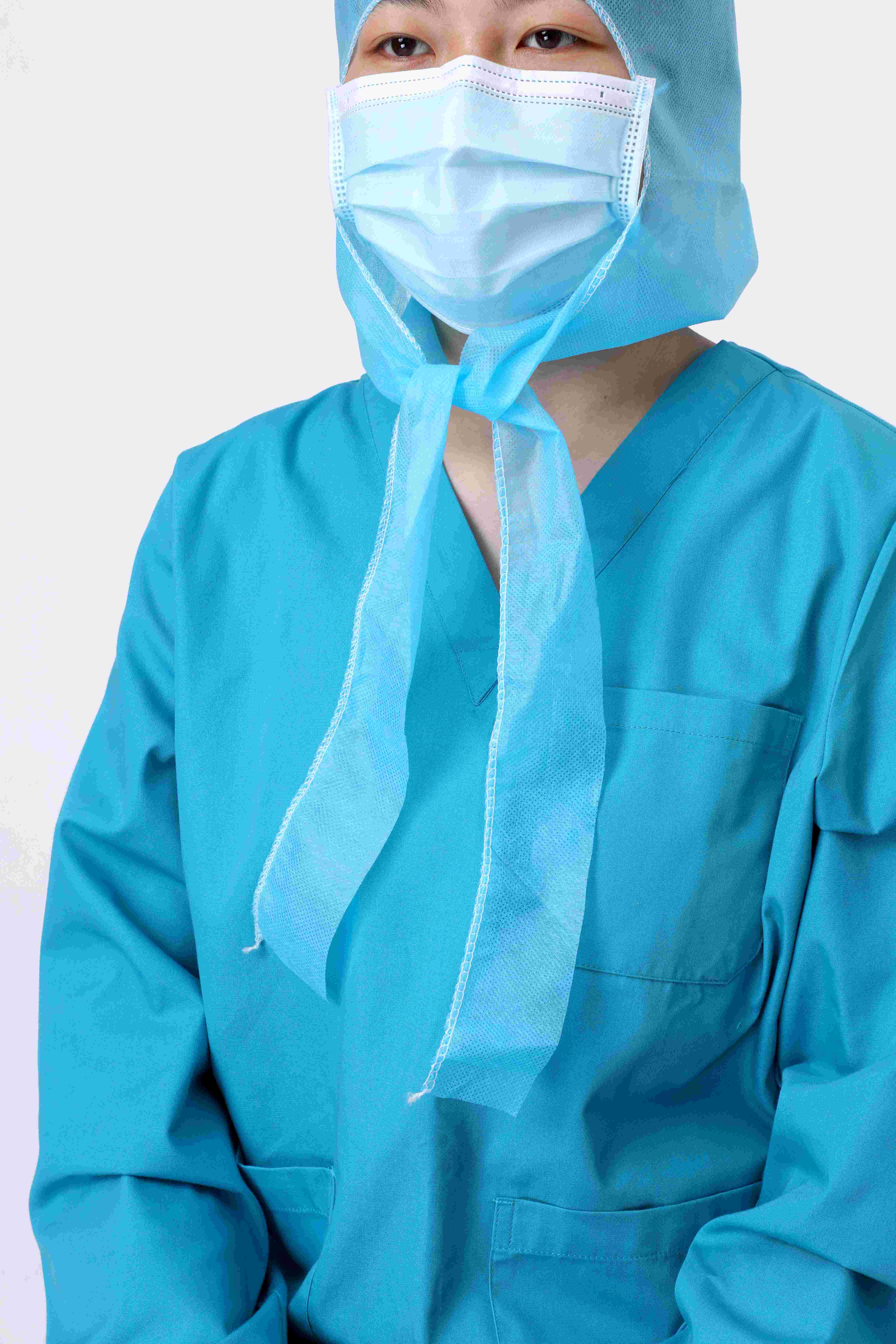  Disposable Hood Caps with Tie Band, 20 Gsm Polypropylene Hooded Caps, Well-Ventilated Disposable Bouffant Hoods