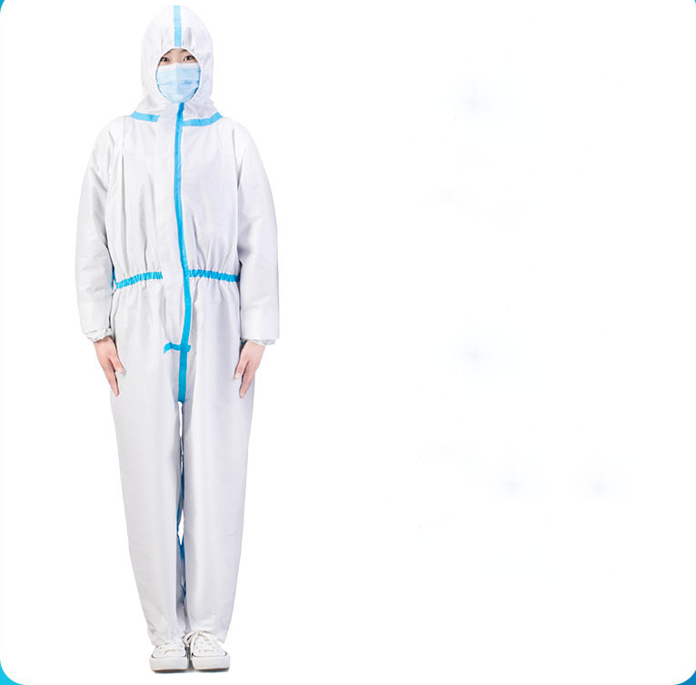 Hazmat Suit, Chemical Protective Coverall, Category III, Type A, Microporous Material, Taped Seams, Attached Hood, Elastic Wrists And Ankles, Zipper Front with Storm Flap, White, X-Large