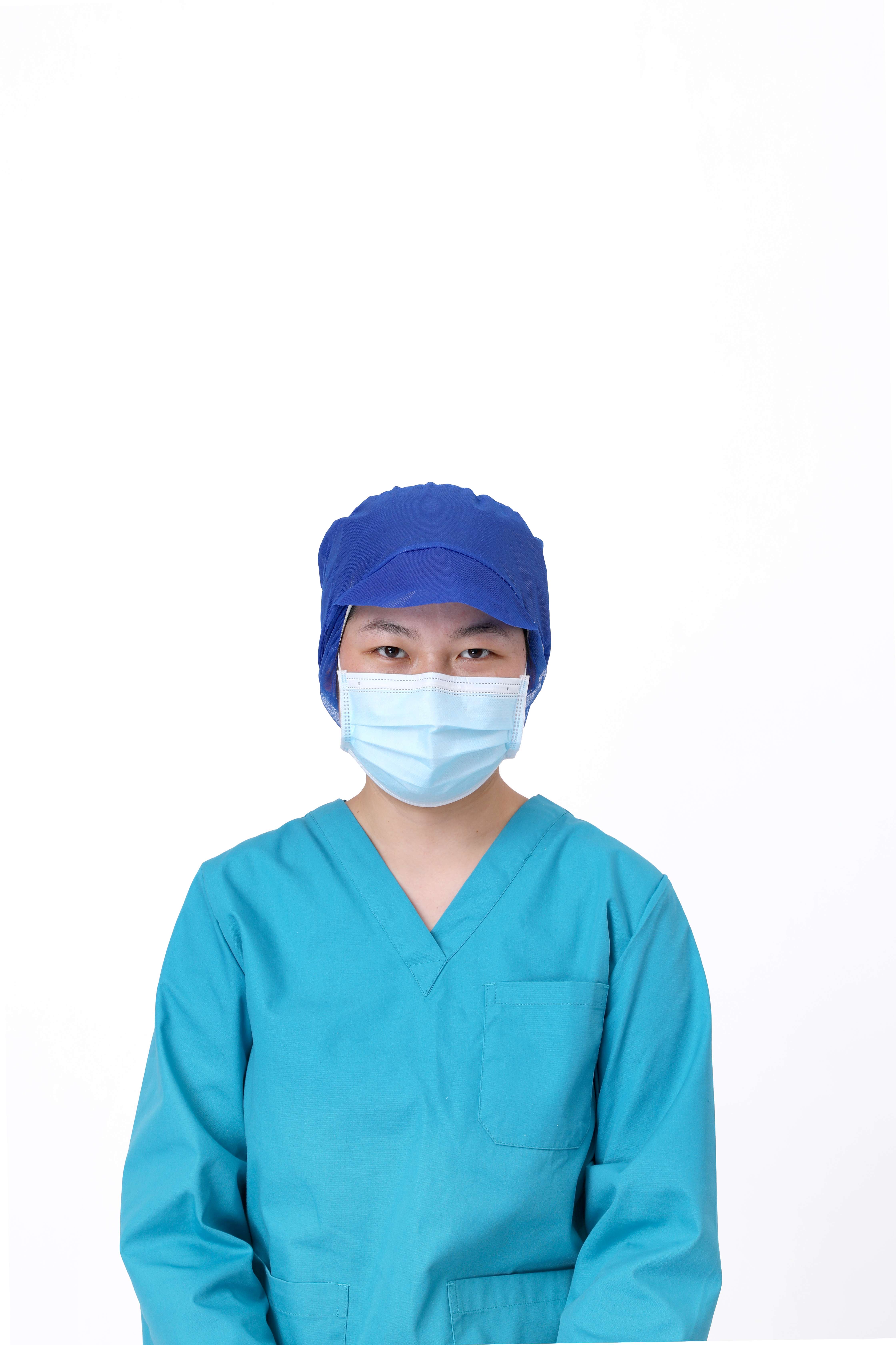 Disposable Nonwoven Peaked Caps Hairnets Unisex Working Hats for Doctor Nurse Food Service Factory 