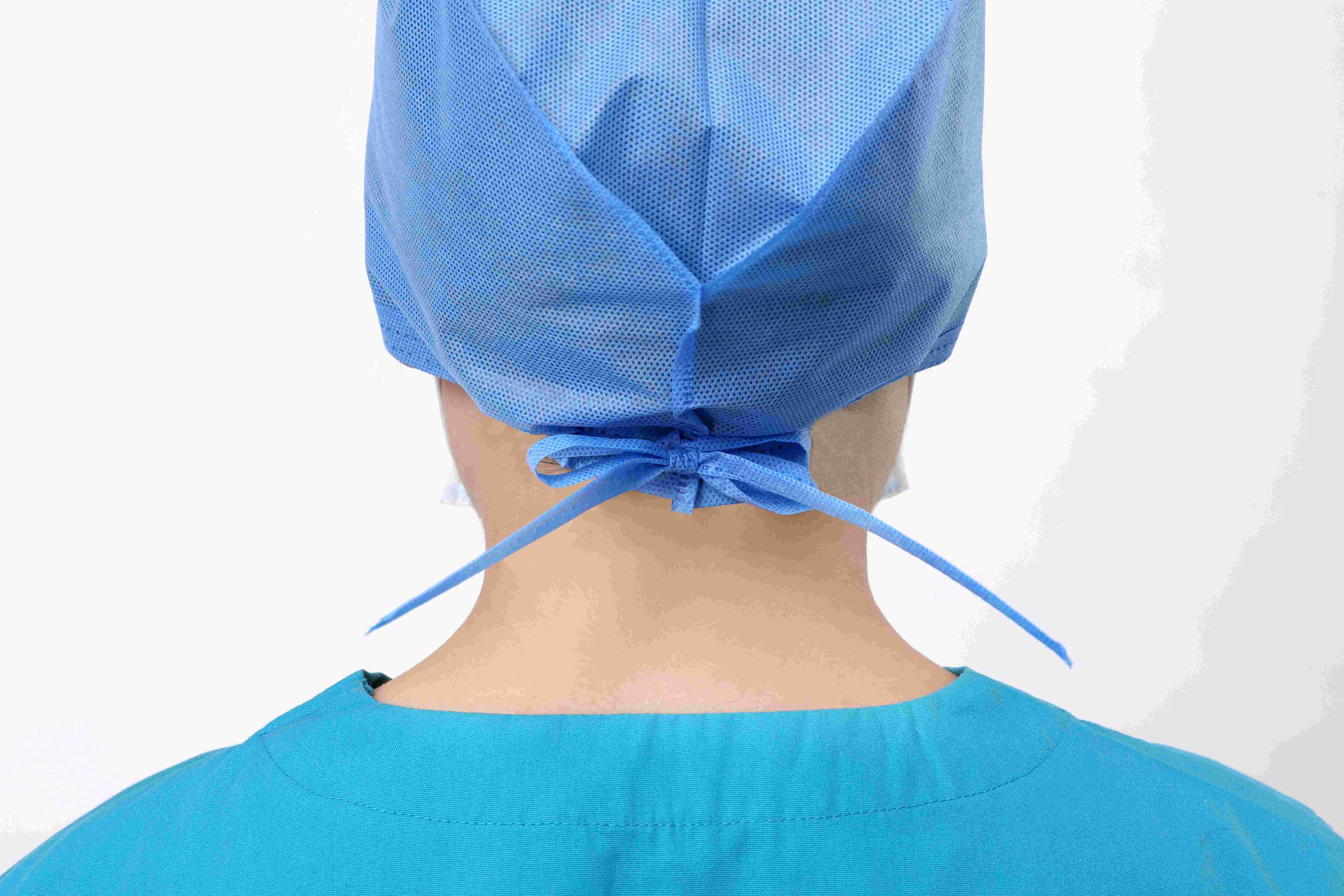 Disposable Surgical Cap. Disposable Hair Covers SMS 30 GSM, Nurses Head Coverings for Surgical Personnel.