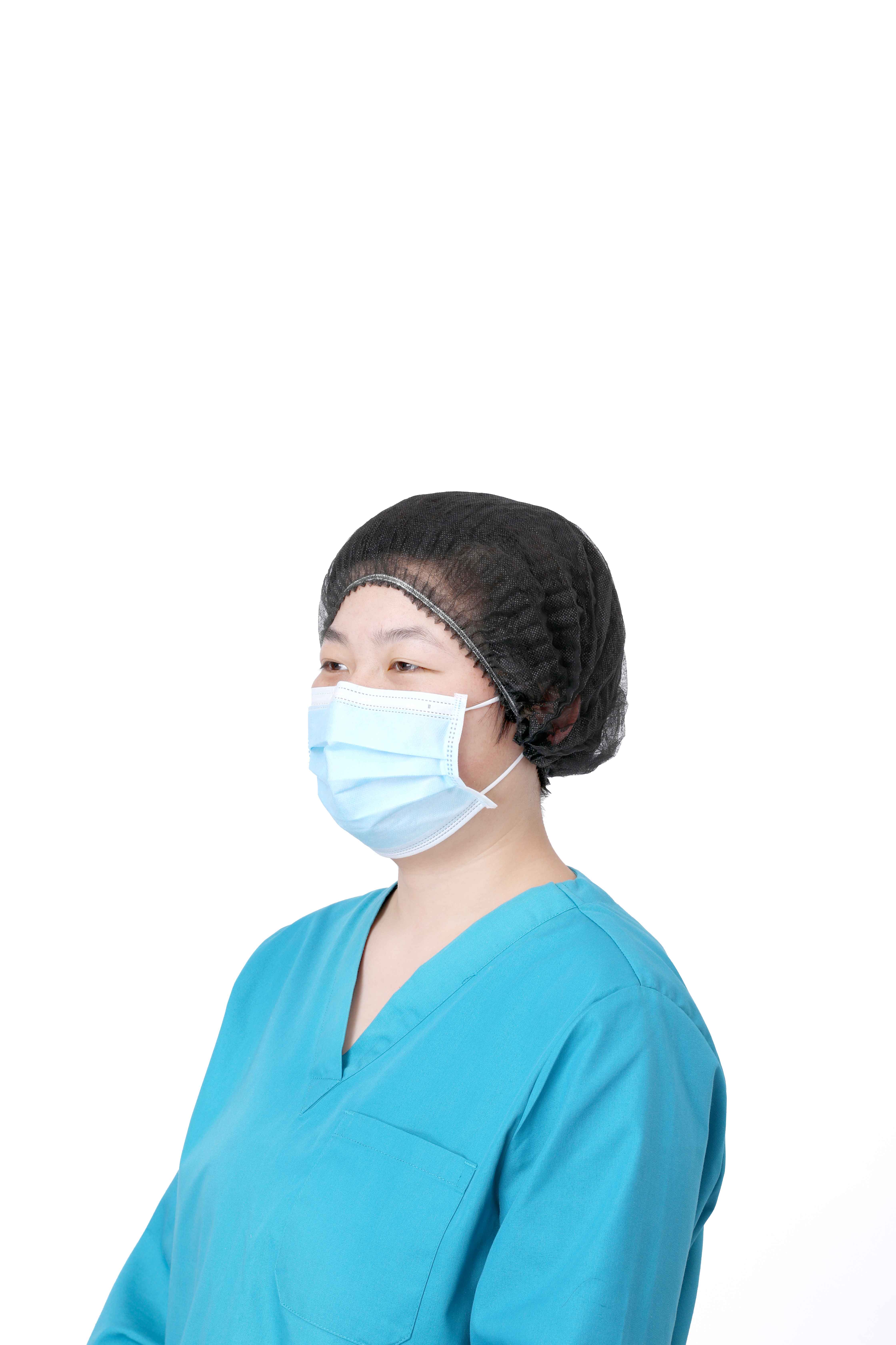 100 Pack 21" Disposable Nonwoven Bouffant Caps Hair Net for Hospital Salon Spa Catering And Dust-free Workspace