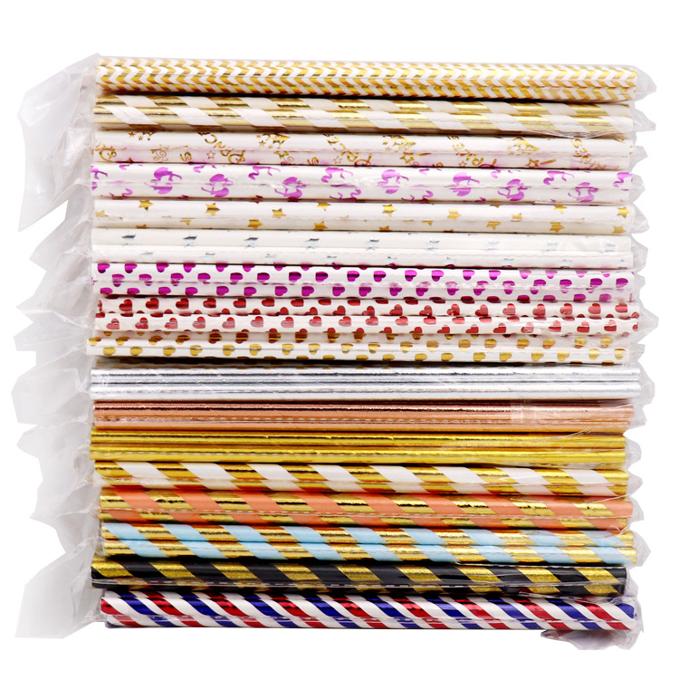 Eco Disposable Bubble Tea Paper Straw Biodegradable Manufacturer Wholesale 12mm*197mm Individually Wrapped Paper Drinking Straws