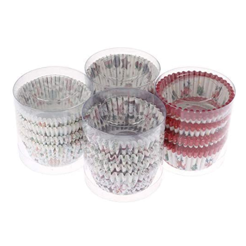 24 PCS/ SET Christmas Paper Cake Cup Cooking Decorations Tools Party Cupcake Liner Baking Cake Cup Surround 