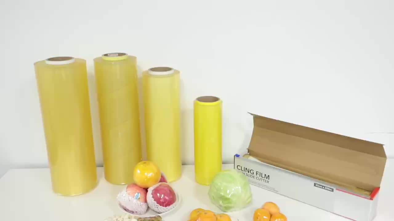 Super Clear Wrap Film Pvc Lamination Stretch Cling Shrink Roll Pvc Films for Food