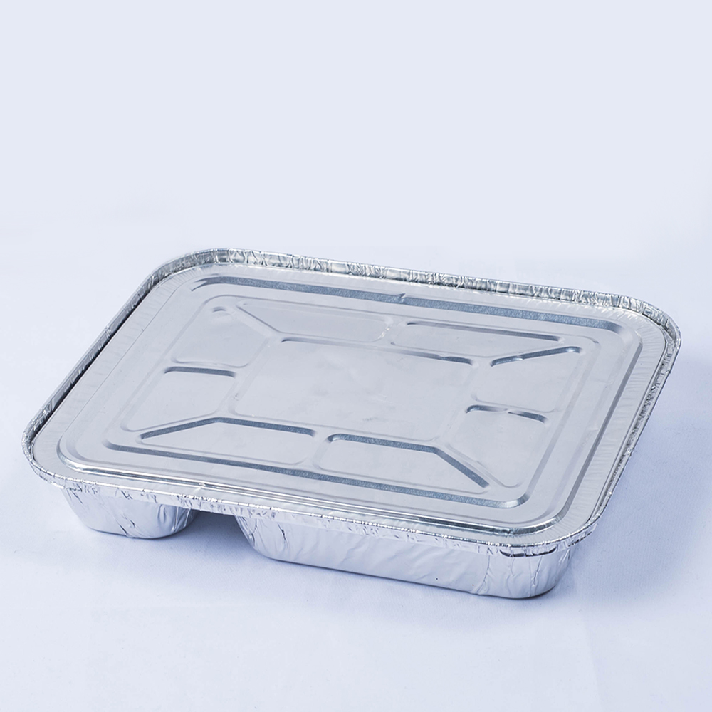 New Product Takeout Lunch Tableware Container Square Aluminum Foil Baking Trays