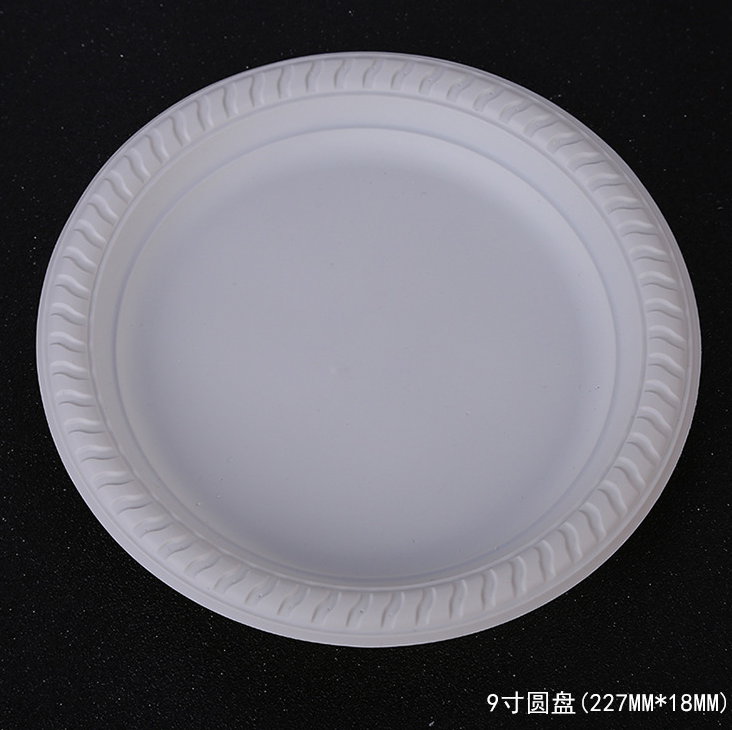 4''/5.5''/6''/7''/8''/9''/10''/11'' Corn Starch Disposable Plate Biodegradable Food Container