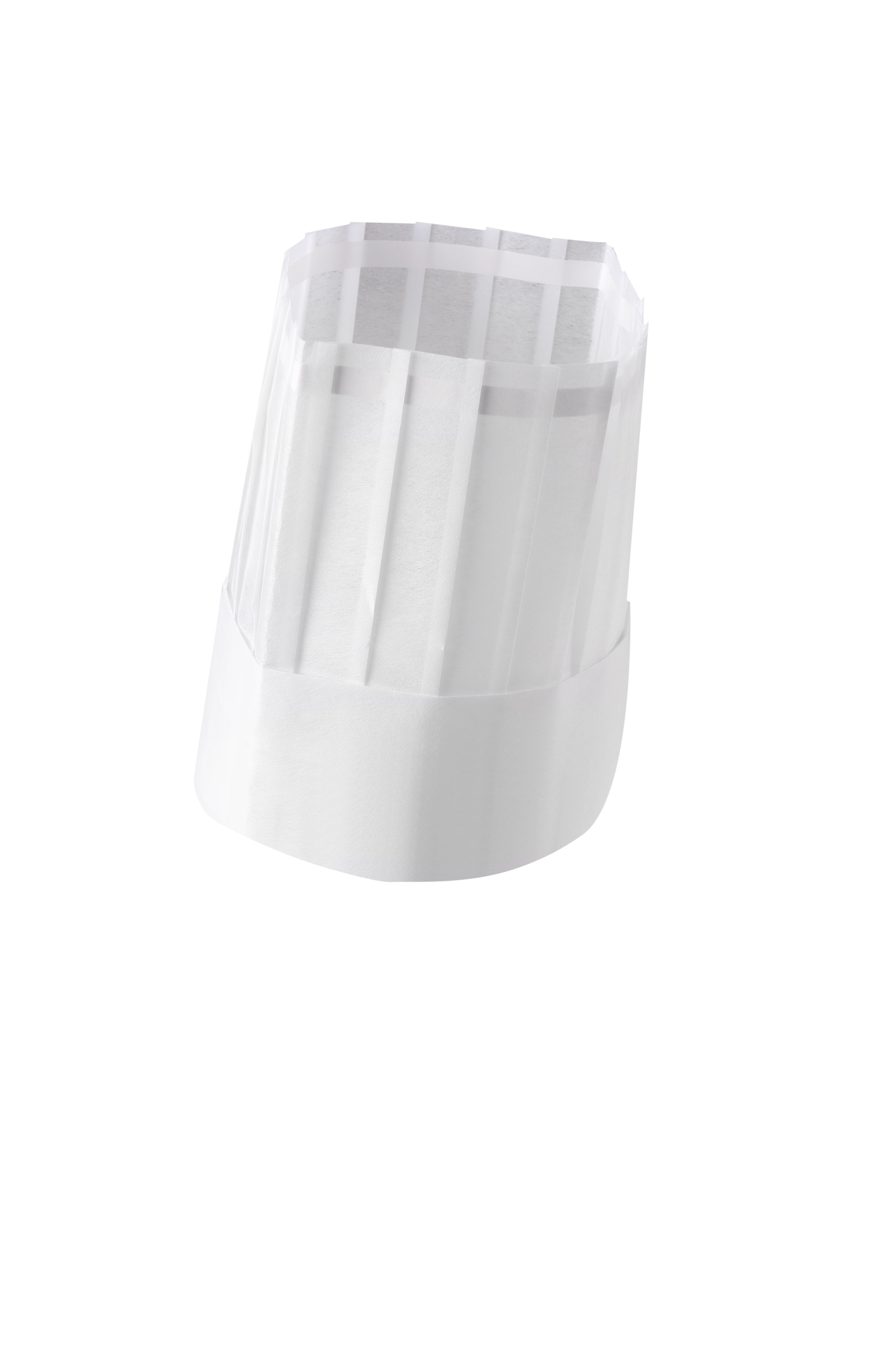  Disposable 9" Paper Chef Tall Hat for Food Restaurants, Home Kitchen, School, Classes, Catering Equipment Or Birthday Party White