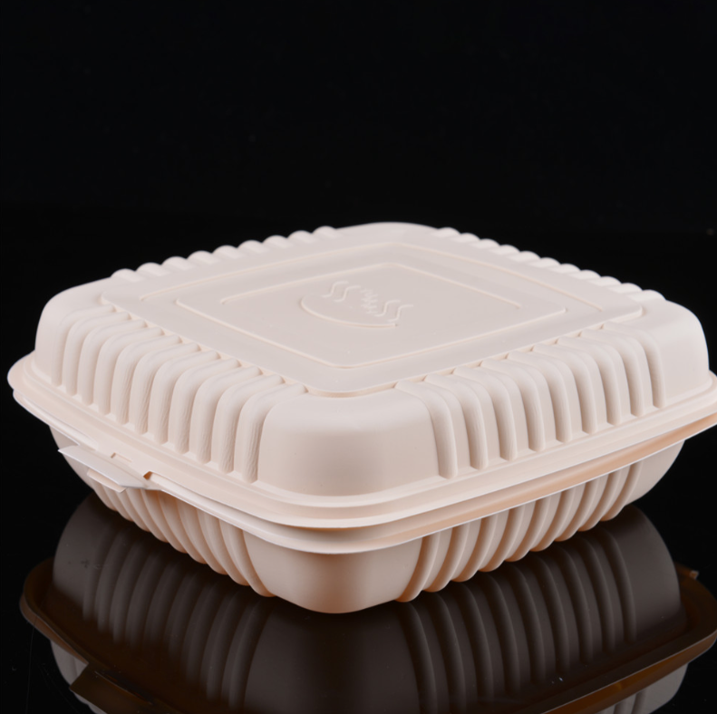 Factory Directly Biodegradable Disposable Plastic Cornstarch Take Away Food Container Lunch Box Food Box