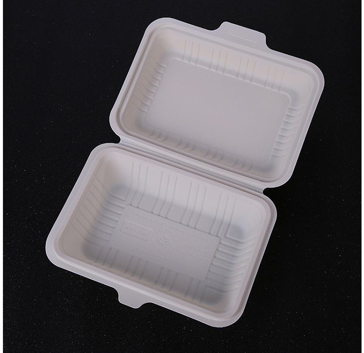 Biodegradable Compostable Plastic Corn Starch Cornstarch Clamshell Food Box Food Packaging