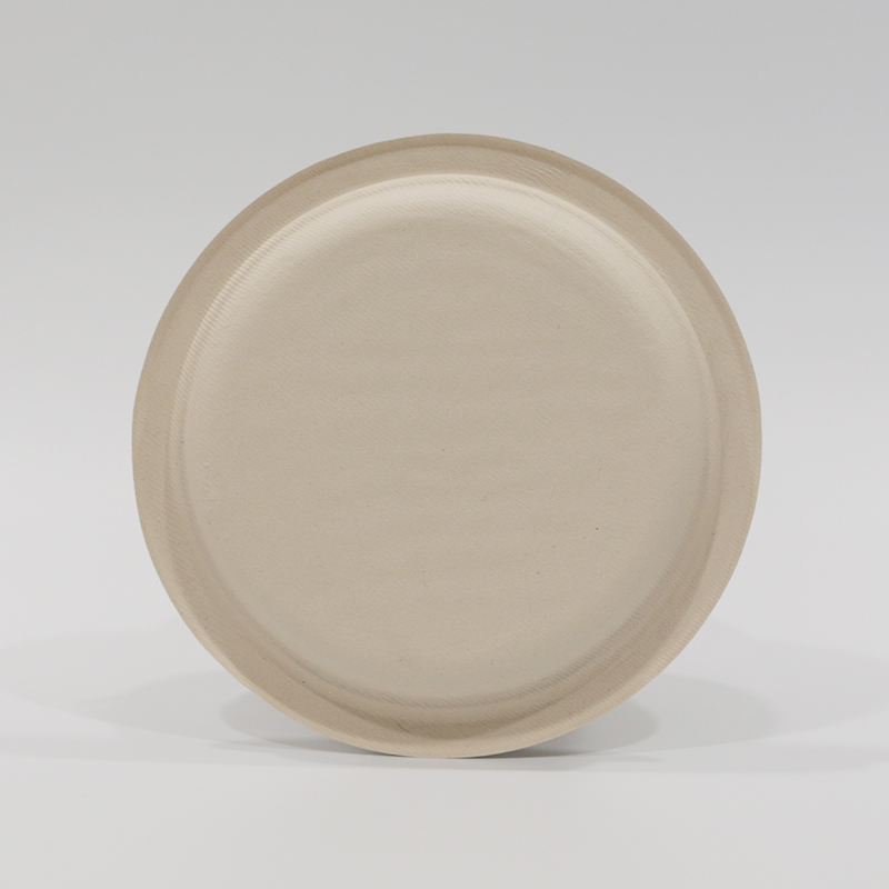 Biodegradable Sugarcane Bagasse Food Container Eco Friendly Takeaway 7'' Round Plate