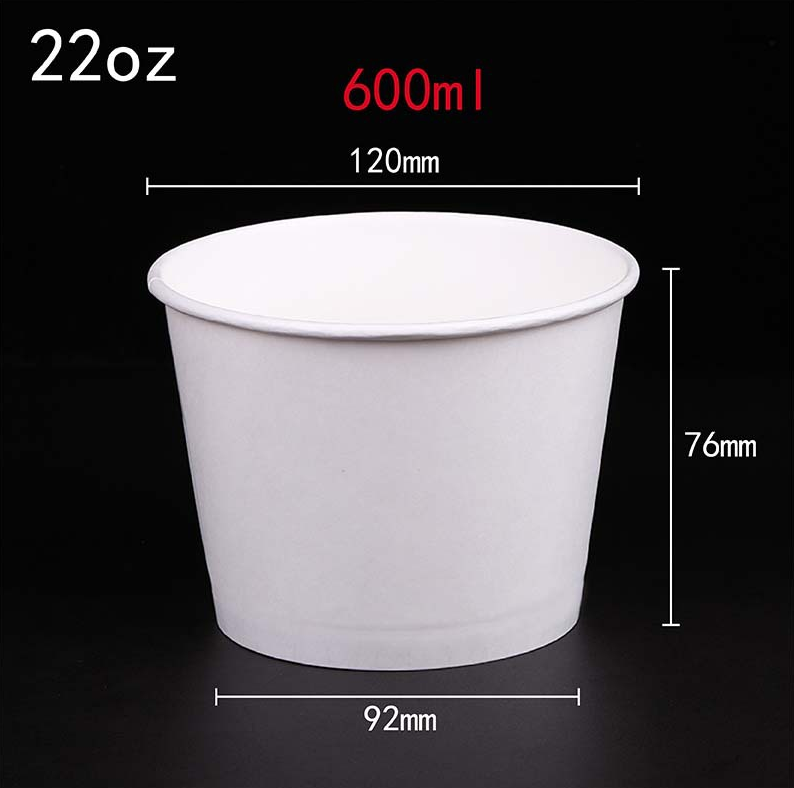 Customized Size Take Away Biodegradable Compostable Paper Disposable Soup Bowls with Lids