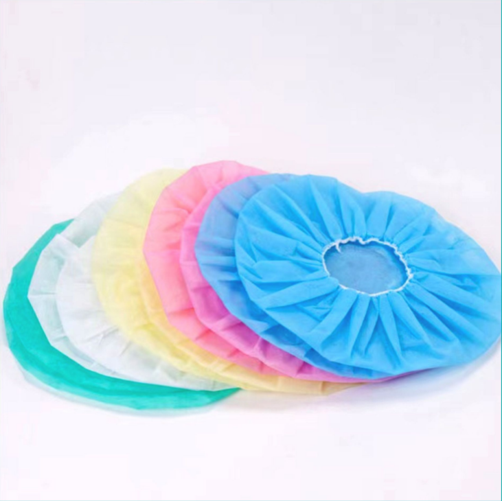 100 pcs (Blue) Disposable Bouffant Caps, Spun-Bounded Poly, Hair Head Cover Net, Non-Woven, Medical, Labs, Nurse, Tattoo, Food Service, Hospital-(21 INCH)