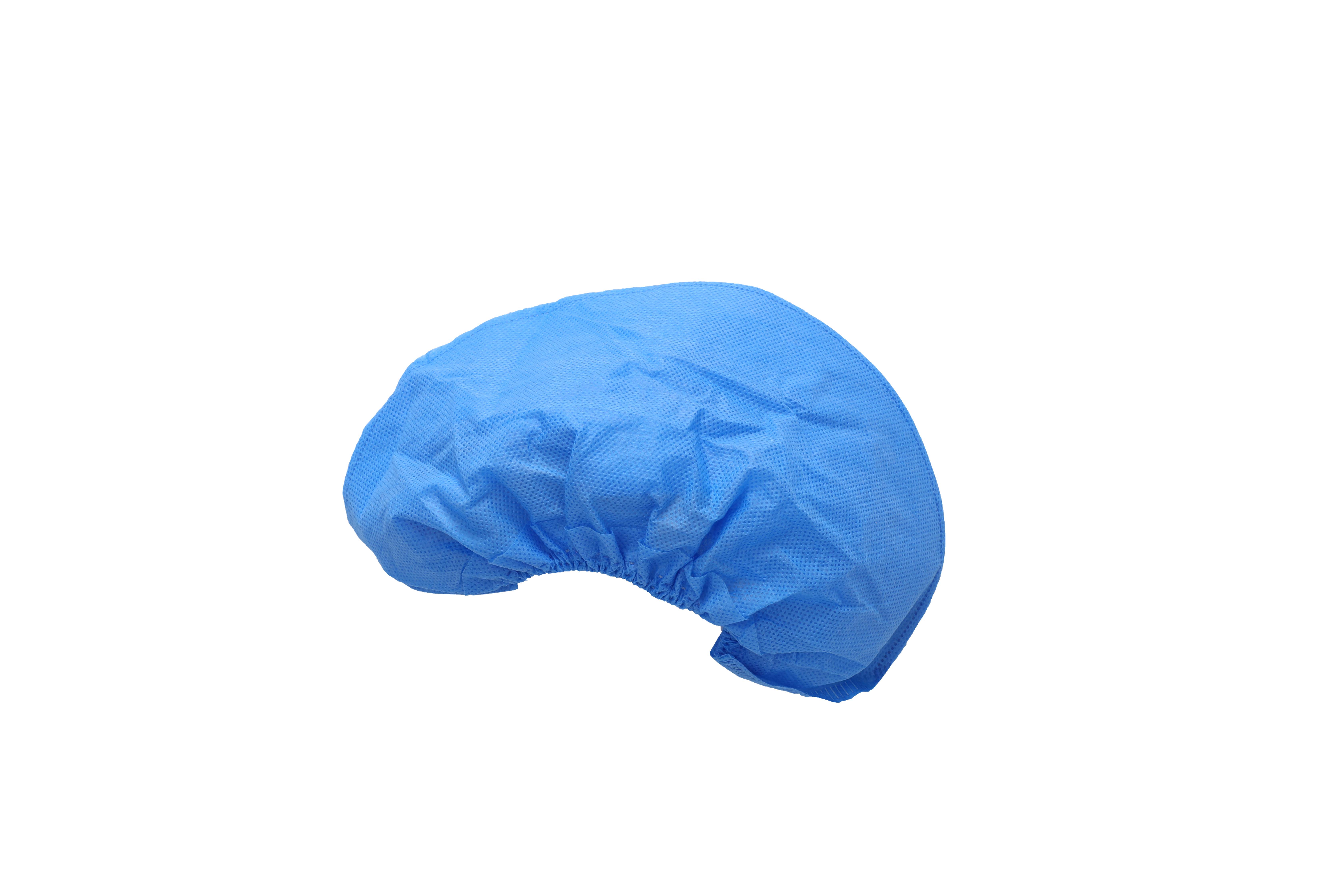 Disposable Working Hair Cap with Elastic SMS Easy Breathe Cool And Strong Head Cover Blue