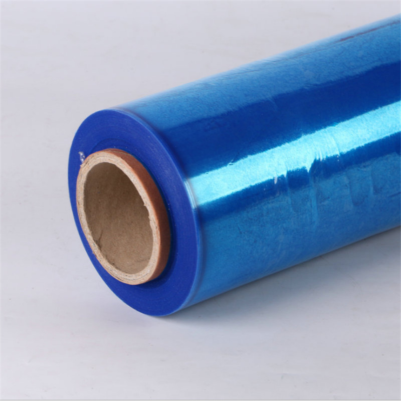 Blue Tinted Stretch Wrap 80 Gauge Plastic Cling Color Hand Stretch Film Rolls for Packaging Moving Packing Pallets