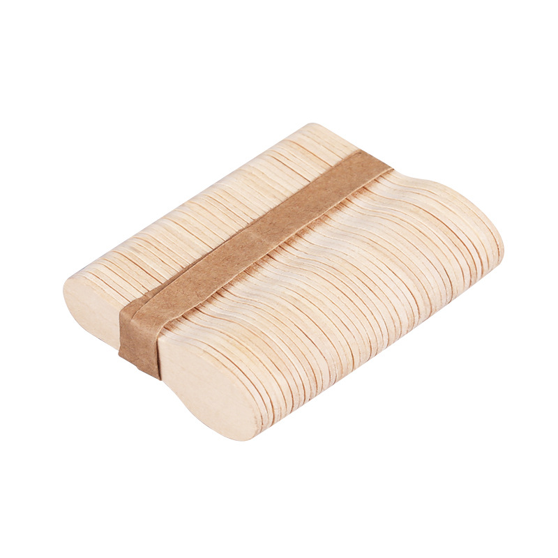 Wholesale High Quality Single Packed Birch Wooden Popsicle Ice Cream Spoon For Sale