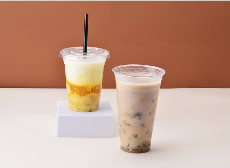 Compostable Bio Clear Disposable PP PET Cups Drinking Coffee Milk Tea Cup Biodegradable