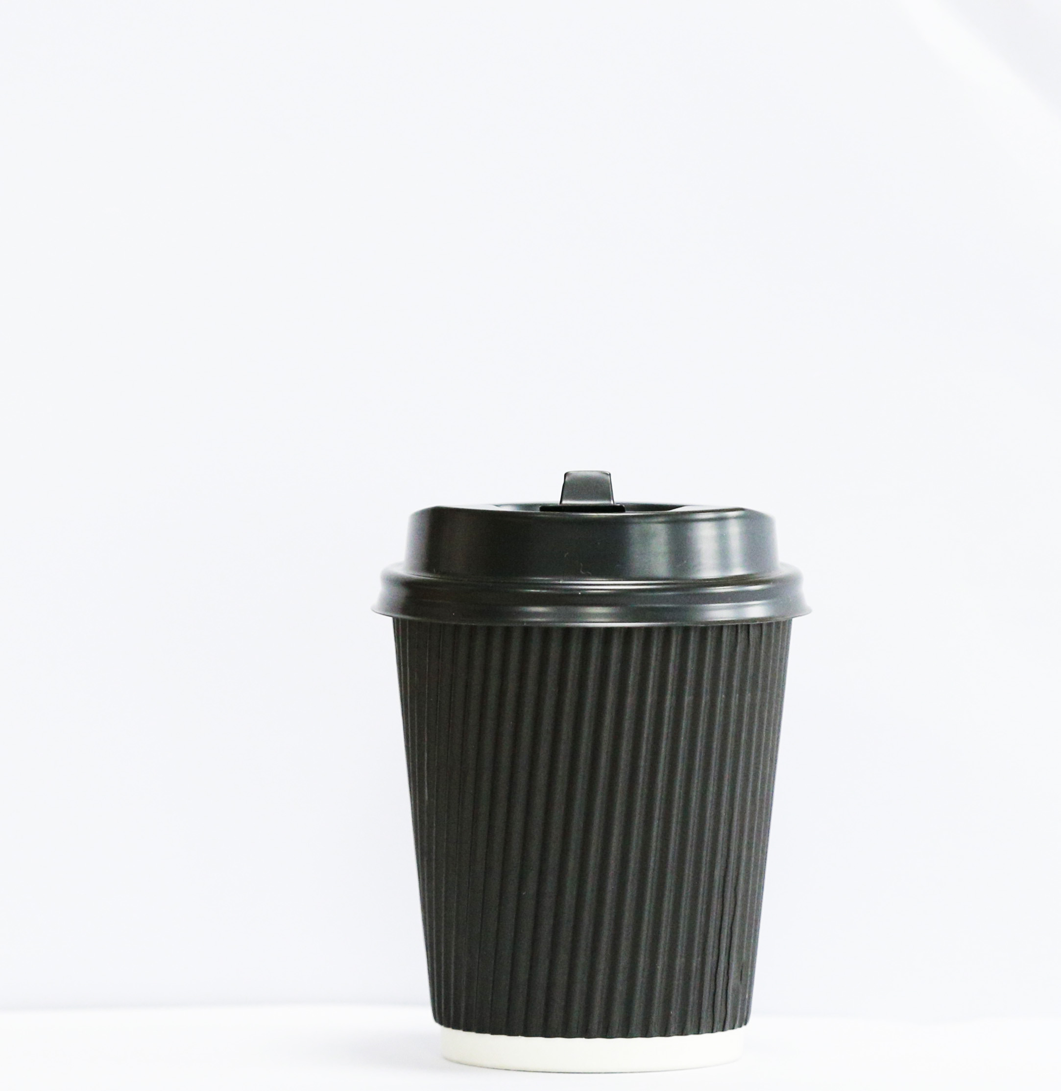 Wholesale Ripple Wall Hot Drinks Takeaway Recycled Paper Cup Kraft Paper Coffee Cup With Lids