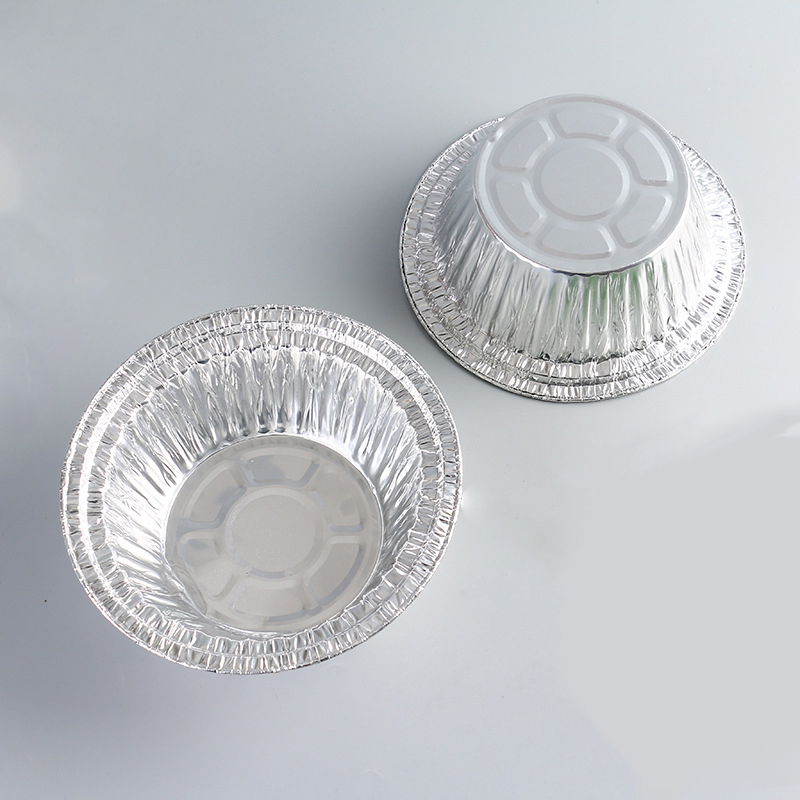 Restaurant Use Disposable Round Shape Pizza Tray Aluminum Foil Tray Container with Lid Food Takeaway Containers with Lid