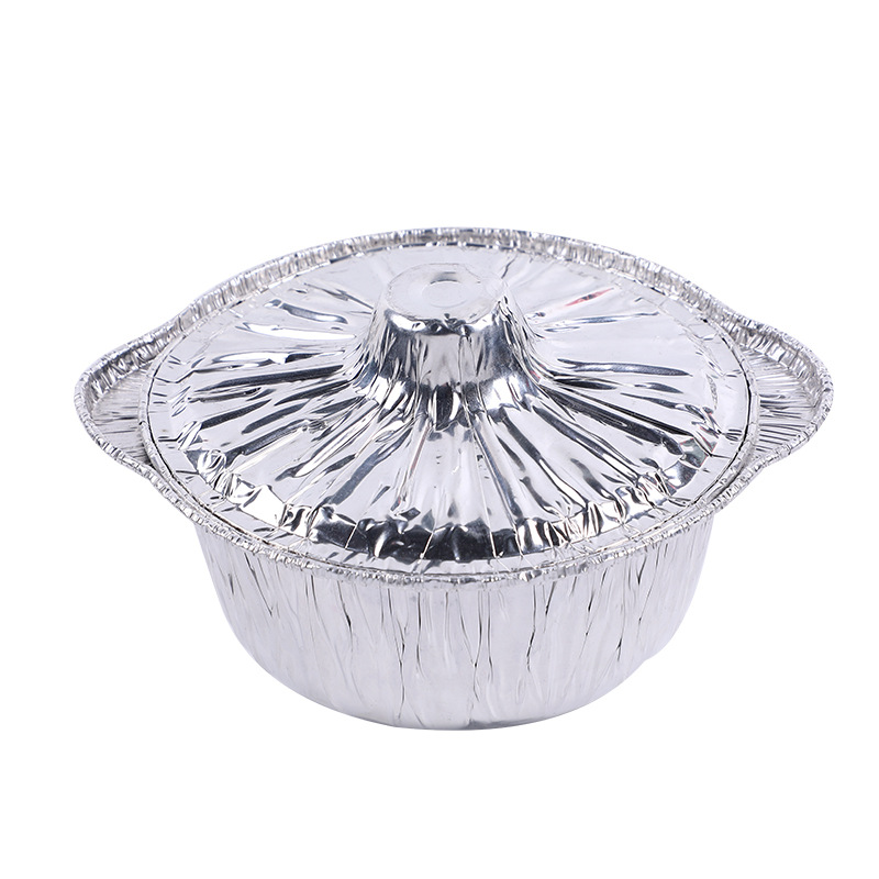 ISO Certificate And Aluminum Materia Disposable Foil Pot 3200ml Large Cooking Pots