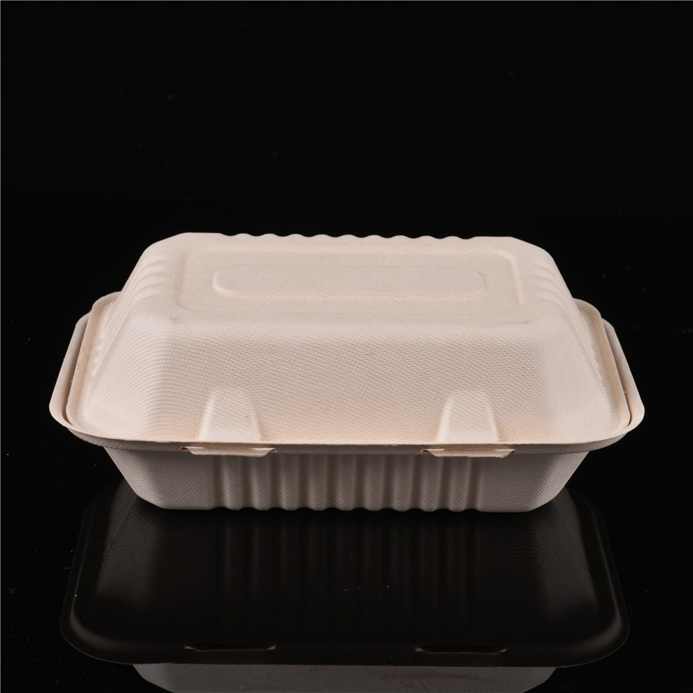 Best Sale Biodegradable Bagasse Clamshell Box Disposable Takeaway Plate Sugarcane Food Container