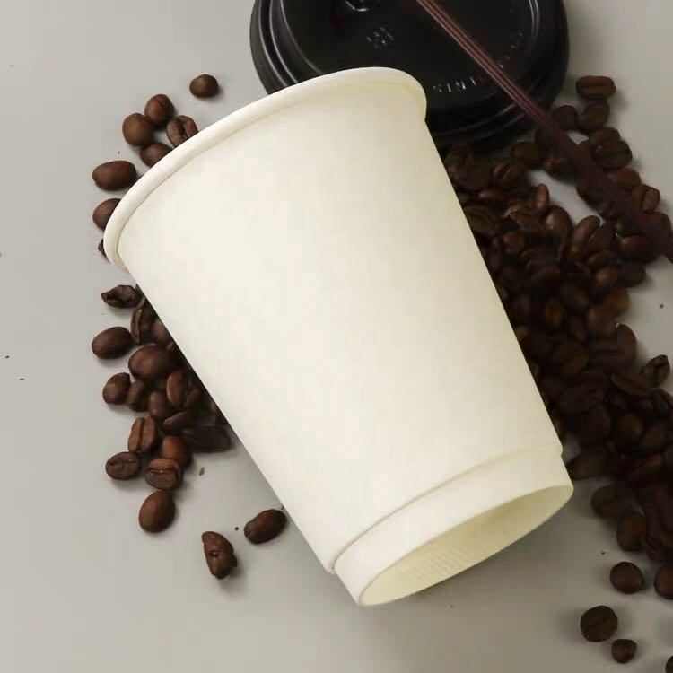  Wholesale Custom Biodegradable Disposable Double Wall Travel Take Away Paper Coffee Cups with Lids