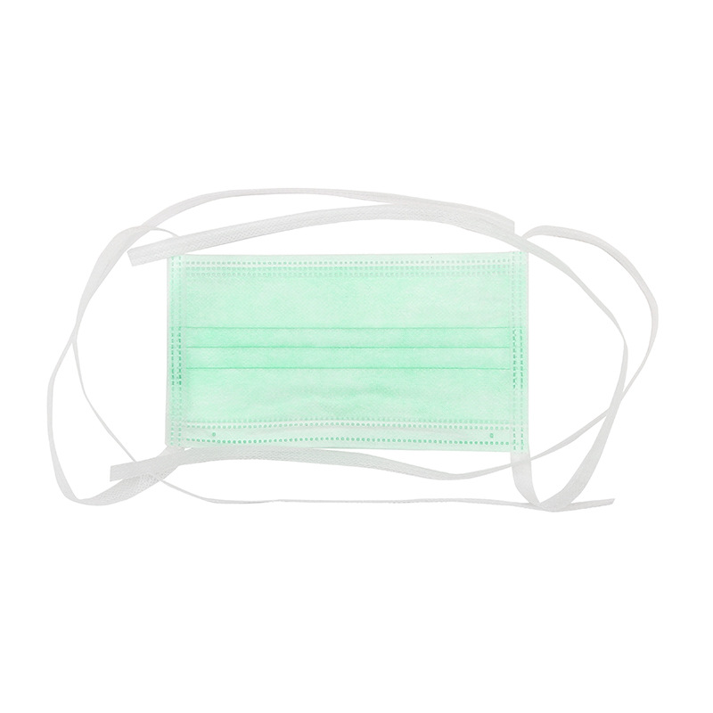 Surgical Disposable Face Mask 3-Ply Eco Guard B with Tie-On, Made-in-USA, ASTM Level 3, BFE&PFE>98%, Procedure Face Mask for Protection, Medical Grade Mask, 