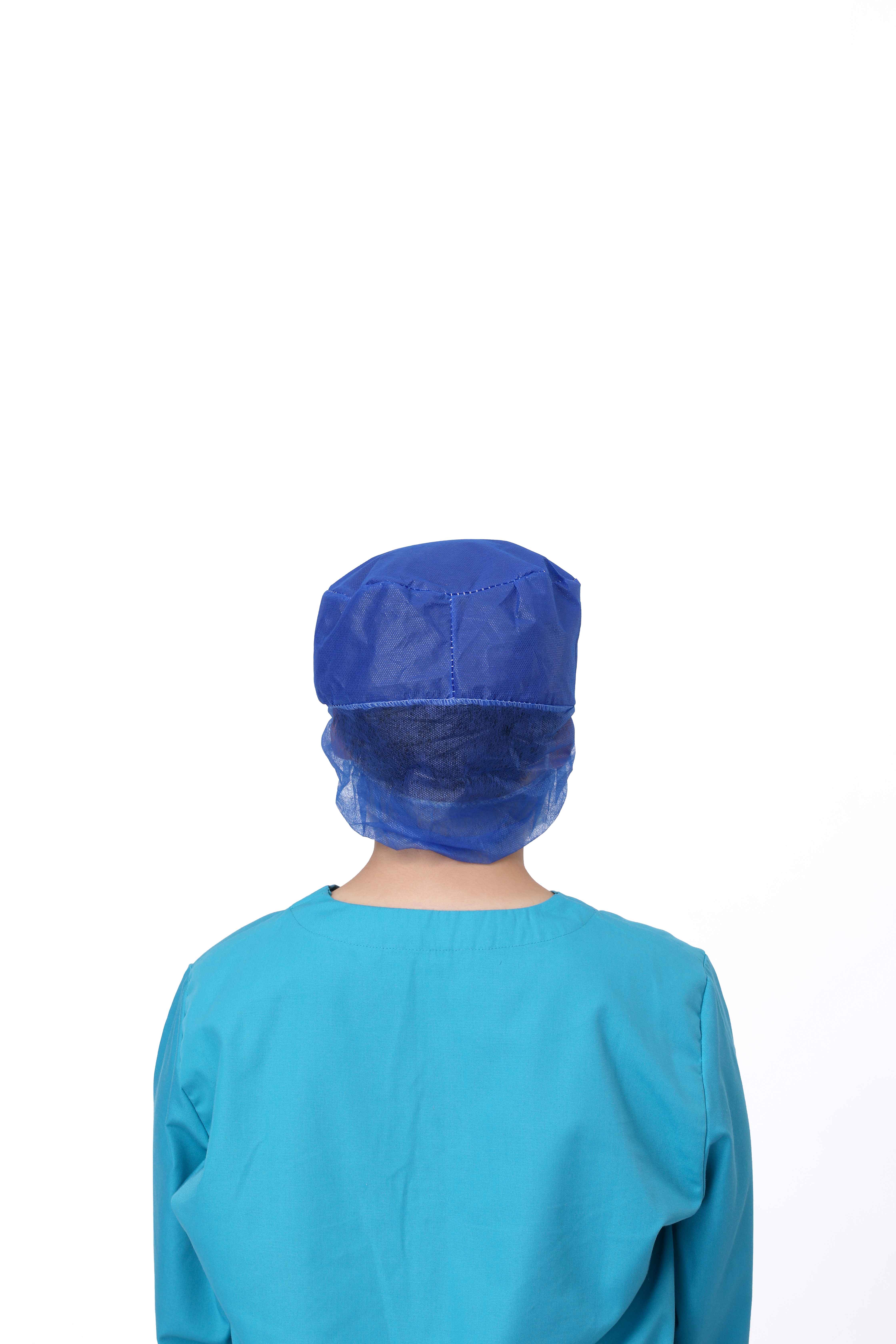 Disposable Nonwoven Peaked Caps Hairnets Unisex Working Hats for Doctor Nurse Food Service Factory 