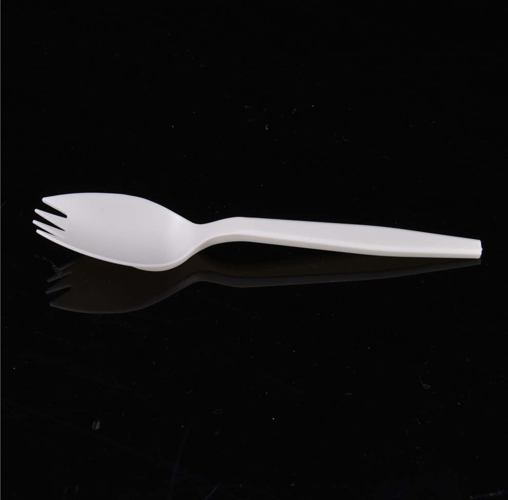 Disposable Biodegradable Green Wedding Variouscornstarch Spoon And Fork Set in One Cutlery Set 