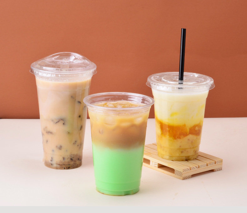 Compostable Bio Clear Disposable PP PET Cups Drinking Coffee Milk Tea Cup Biodegradable