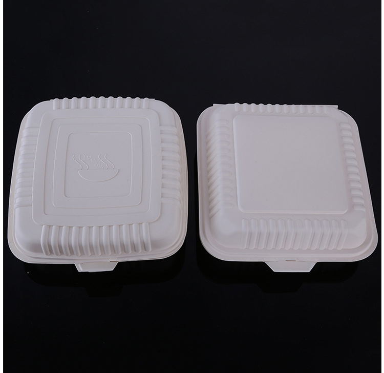 Biodegradable Sugarcane Bagasse 6x6 inch Burger Hamburger Box