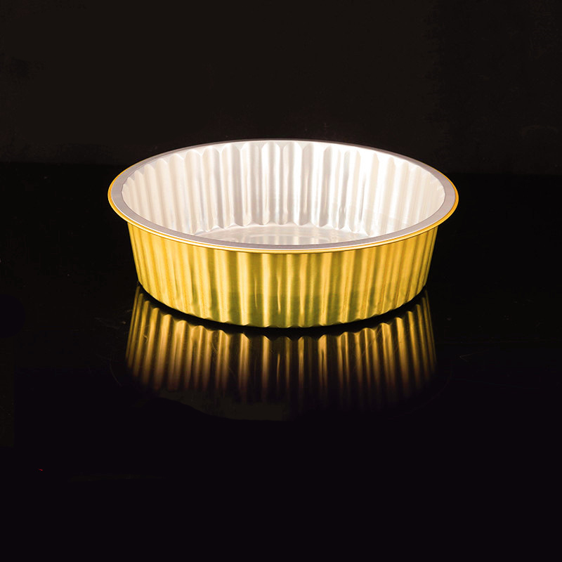 Disposable Sealing Lids Round Gold Foil Aluminum Bowl For Container Food With Lid