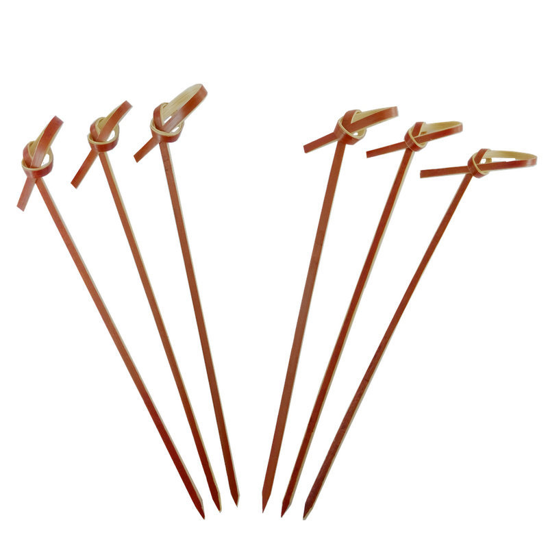 Supplier High Quality Disposable Party Decoration Bamboo Knotted Skewer Cocktail Picks