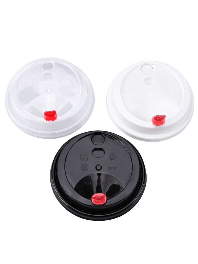 Wholesale 90mm Diameter Plastic One Piece Shot Cup Lid Leak Proof Hard PP Shot Cup Lid