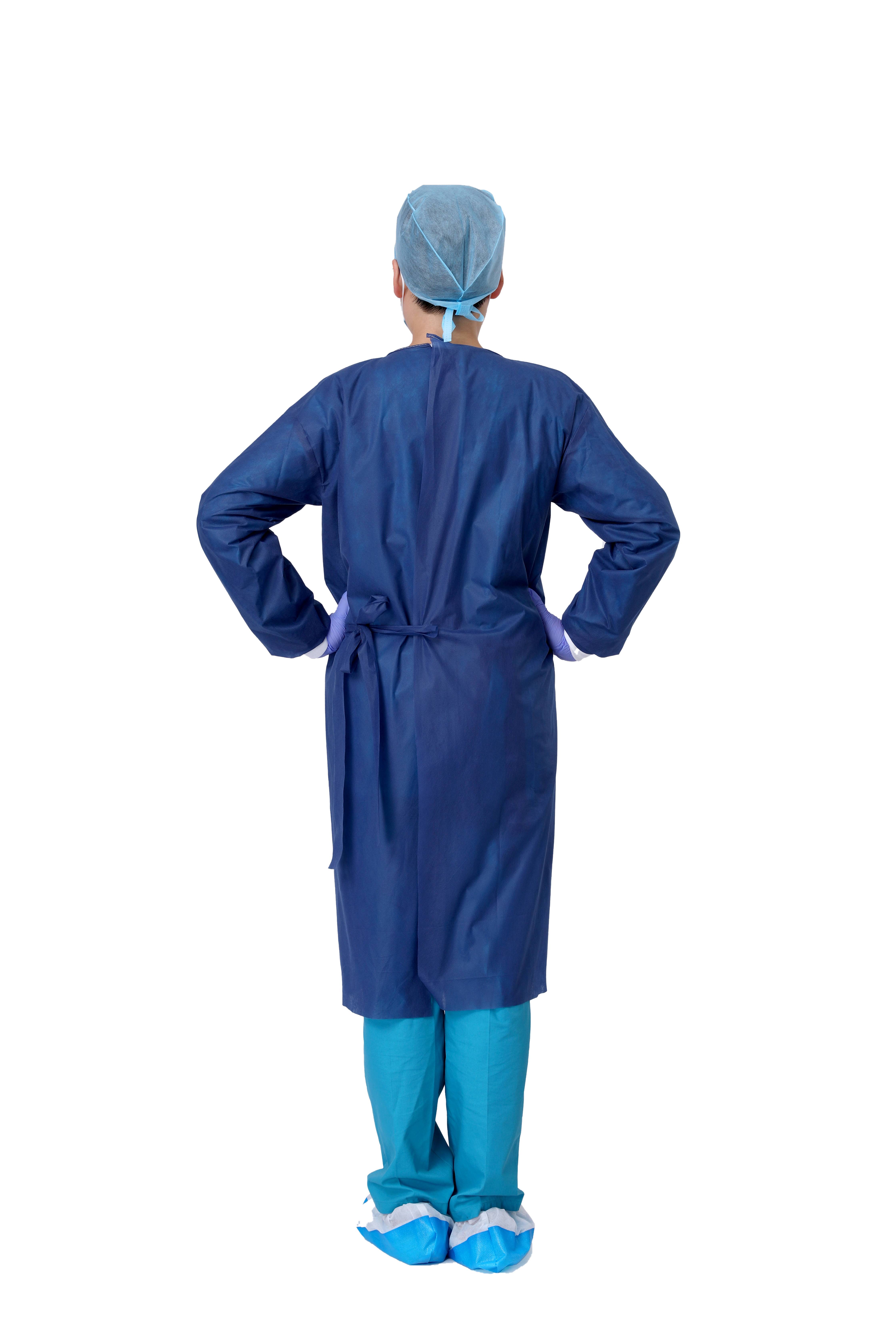 Medical Supply Disposable Lab Coats. Pack of 5 Purple SMS Lab Coats X-Large Hook And Loop Front. 45 GSM Unisex Lab Coats with Long Sleeves, Knit Cuffs, Adult Isolation Collar Gowns.